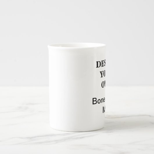あなた自身の骨灰磁器のマグ-白--を設計して下さい ボーンチャイナマグカップ (正面)