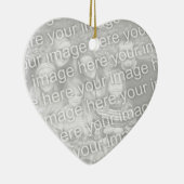 あなた自身の1面ハートの写真の記念品を作成して下さい セラミックオーナメント (右)