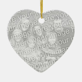 あなた自身の1面ハートの写真の記念品を作成して下さい セラミックオーナメント