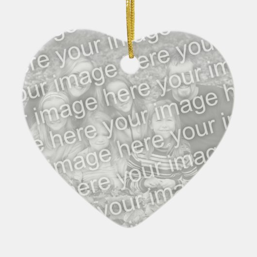あなた自身の1面ハートの写真の記念品を作成して下さい セラミックオーナメント (正面)
