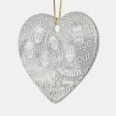 あなた自身の1面ハートの写真の記念品を作成して下さい セラミックオーナメント (左)