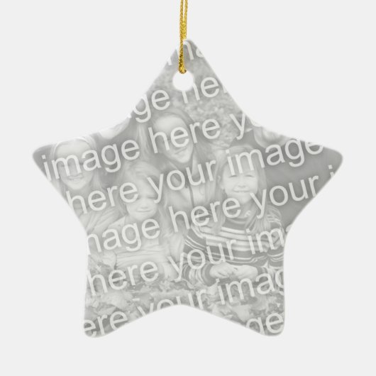 あなた自身の1面星の写真の記念品を作成して下さい セラミックオーナメント (正面)