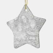 あなた自身の1面星の写真の記念品を作成して下さい セラミックオーナメント (左)