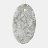 あなた自身の1面楕円形の写真の記念品を作成して下さい セラミックオーナメント (右)