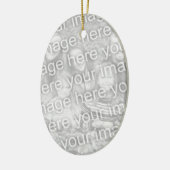あなた自身の1面楕円形の写真の記念品を作成して下さい セラミックオーナメント (左)
