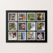 あなた自身の12にInstagramの写真のコラージュを作って下さい ジグソーパズル (横)