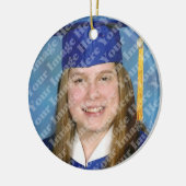 あなた自身の2つを味方しました写真の記念品のあたりで作成して下さい セラミックオーナメント (左)