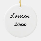 あなた自身の2つを味方しました写真の記念品のあたりで作成して下さい セラミックオーナメント (裏面)