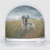 あなた自身の2枚の写真を飾ったパーソナライズされたスノーグローブ (裏面)