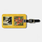 あなた自身の2正方形のInstagramの写真の蜂蜜を作成して下さい ラゲッジタグ (正面横)