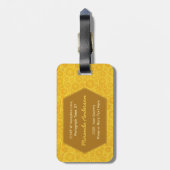 あなた自身の2正方形のInstagramの写真の蜂蜜を作成して下さい ラゲッジタグ (裏面縦)