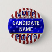 あなた自身の2016年の大統領選挙の名前を作成して下さい 缶バッジ (正面)
