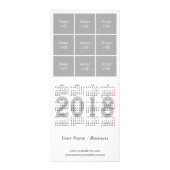 あなた自身の2018のカレンダーの棚カードを作成して下さい ラックカード (正面)