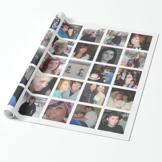 あなた自身の30の写真のInstagramの写真のコラージュを作成して下さい ラッピングペーパー (アンロールド)