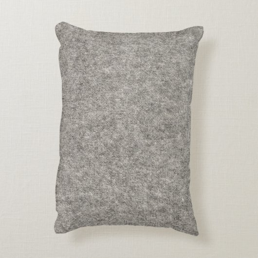 あなた自身の|毛皮で覆われた灰色の生地を作成して下さい アクセントクッション (裏面(縦))