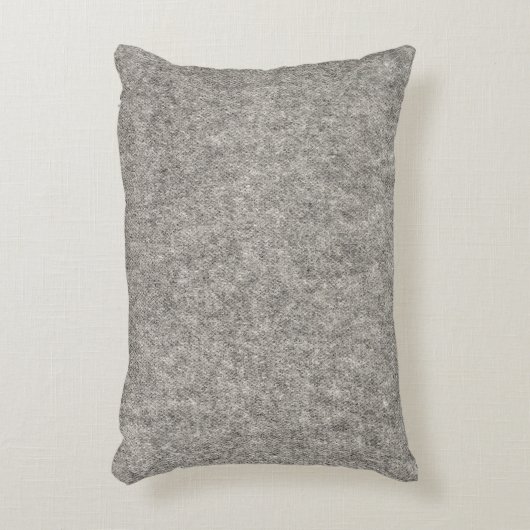 あなた自身の|毛皮で覆われた灰色の生地を作成して下さい アクセントクッション (正面(垂直))