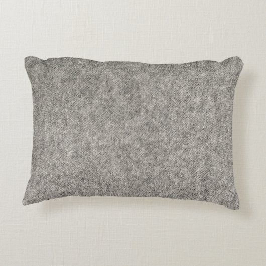 あなた自身の|毛皮で覆われた灰色の生地を作成して下さい アクセントクッション (裏面)
