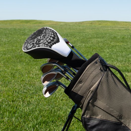 あなた自身の|黒いレースを作成して下さい ゴルフヘッドカバー (インサイチュ)