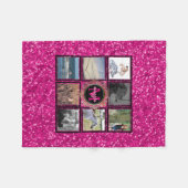 あなた自身の| Instagramの写真のコラージュの名前を作成して下さい フリースブランケット (正面(横))