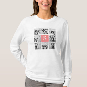 あなた自身のInstagramのコラージュのカスタムのモノグラムを作成して下さ Tシャツ