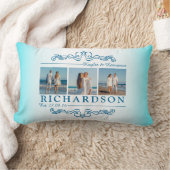 あなた自身のInstagramのビーチ結婚式のモノグラムを作成して下さい ランバークッション (ブランケット)