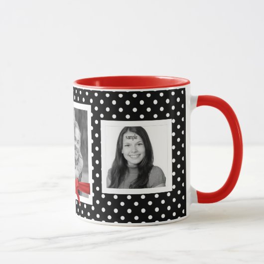 あなた自身のInstagramの家族写真を作成して下さい マグカップ (右)