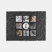 あなた自身のInstagram |の家族写真のコラージュを作成して下さい フリースブランケット (正面(横))