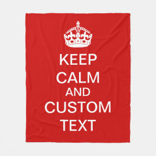 あなた自身のKeep Calm and Carry Onのカスタムの文字を作成して下さい フリースブランケット