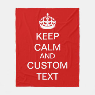 あなた自身のKeep Calm and Carry Onのカスタムの文字を作成して下さい フリースブランケット