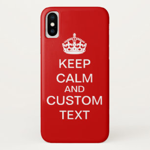 あなた自身のKeep Calm and Carry Onのカスタムを作成して下さい iPhone X ケース