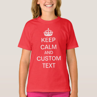 あなた自身のKeep Calm and Carry Onのカスタムを作成して下さい Tシャツ