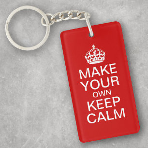 あなた自身のKeep Calm and Carry On Keychainを作って下さい キーホルダー