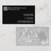 あなた自身のQRコードを設計して下さい: 白黒を嘆いて下さい。 名刺 (正面/裏面)