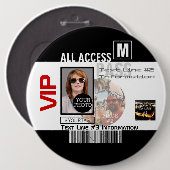 あなた自身のVIPのパスに個人化なる8つの方法をして下さい 缶バッジ (正面&裏面)