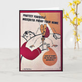 あなた自身をカの証拠あなたの家保護して下さい カード (黄色い花)