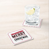 あなた自身をメリーで小さいクリスマスのコースター持って下さい スクエアペーパーコースター (インサイチュ)