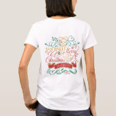 あなた自身をメリーで小さいクリスマスのタイポグラフィ持って下さい Tシャツ (裏面)
