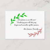 あなた自身をメリーで小さいクリスマスの写真カード持って下さい エンクロージャーカード (裏面)