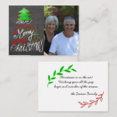 あなた自身をメリーで小さいクリスマスの写真カード持って下さい エンクロージャーカード (正面/裏面)