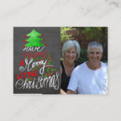 あなた自身をメリーで小さいクリスマスの写真カード持って下さい エンクロージャーカード (正面)