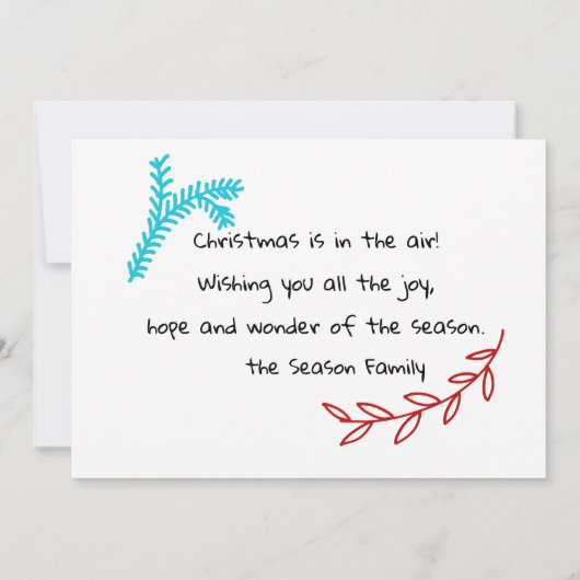 あなた自身をメリーで小さいクリスマスの写真カード持って下さい 招待状 (裏面)