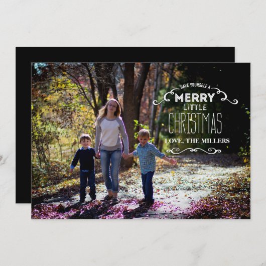 あなた自身をメリーで小さいクリスマス持って下さい シーズンカード (正面/裏面)