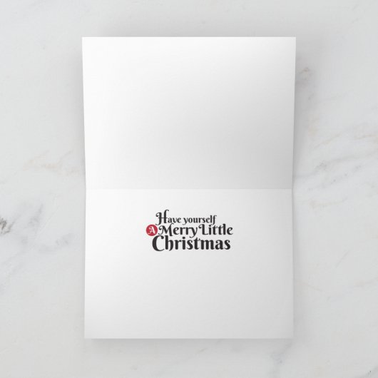 あなた自身をメリーで小さいクリスマス持って下さい シーズンカード (内部)