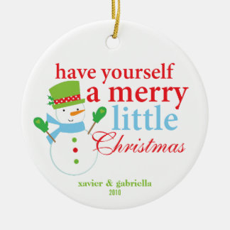 あなた自身をメリーで小さいクリスマス持って下さい セラミックオーナメント