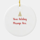 あなた自身をメリーで小さいクリスマス持って下さい セラミックオーナメント (裏面)