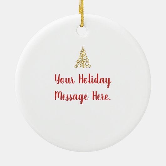 あなた自身をメリーで小さいクリスマス持って下さい セラミックオーナメント (裏面)