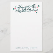 "あなた自身をメリーで小さいクリスマス"の休日持って下さい 便箋 (正面)