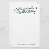 "あなた自身をメリーで小さいクリスマス"の休日持って下さい 便箋 (正面/裏面)