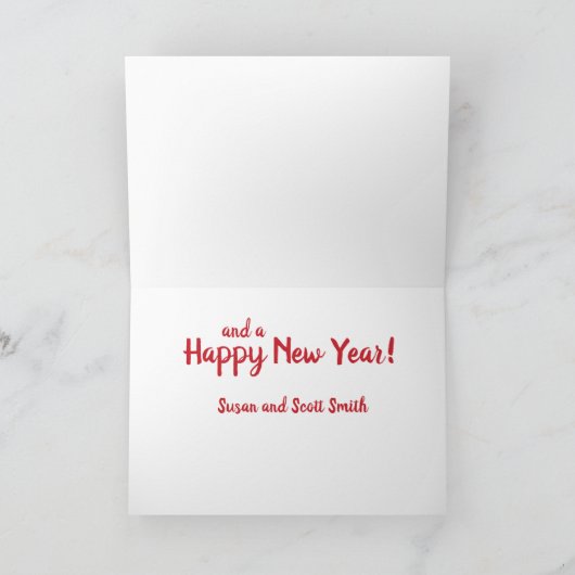 あなた自身をメリーな小型クリスマスの休日持って下さい カード (内部)