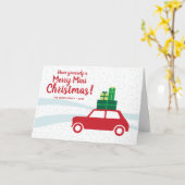 あなた自身をメリーな小型クリスマスの休日持って下さい カード (黄色い花)